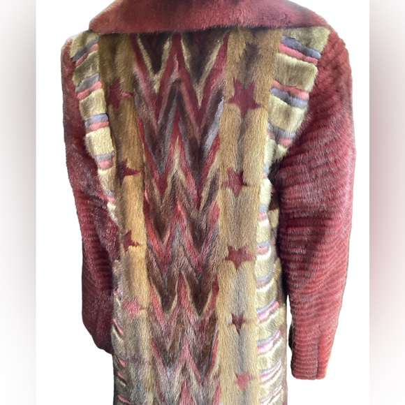 Multi Color Multi Patterned Mink Coat (fc) - Picture 13 of 17